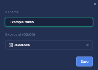 Creating a token